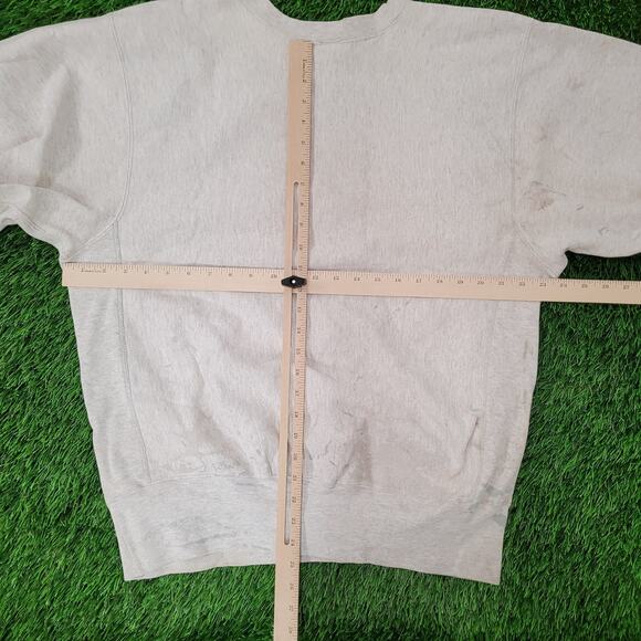 Vintage 80s Marquette Sweatshirt L/XL 23x24 Boxy Champion - Picture 4 of 16